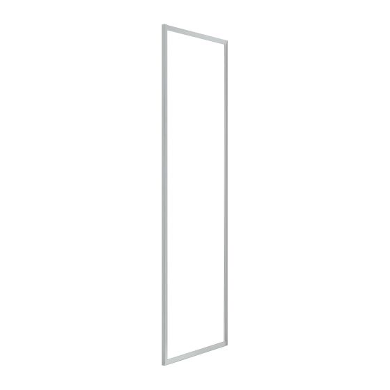 Panneau latéral sans cadre, 32" x 78", fini chrome