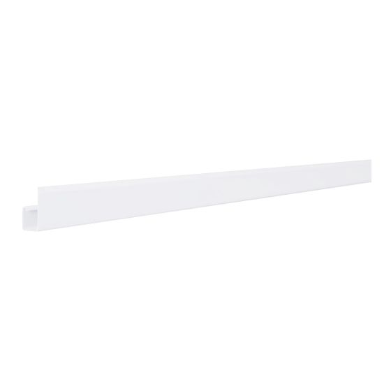 Moulure en J, 1/2" x 12', blanc