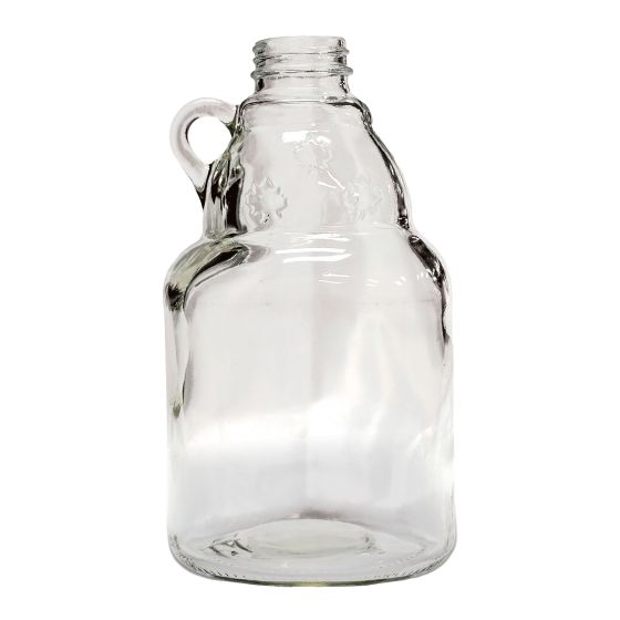 Glass Gallon Bottles - 3 Maple Leaf Design - 6 x 1L