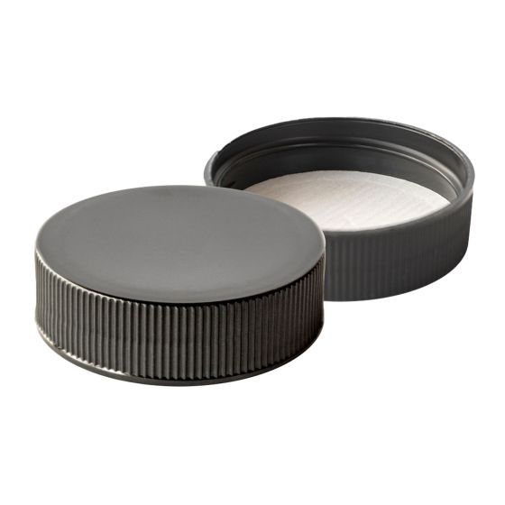 Black Plastic Caps - 38-400 - With Liner - 12/Pkg