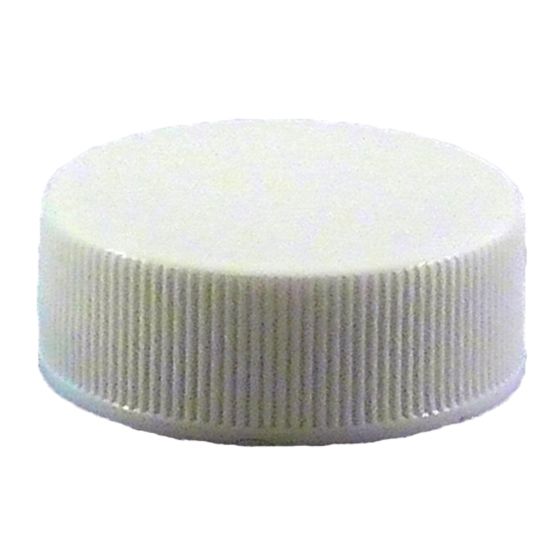 Food-Grade Plastic Caps - 53-400- White - 12/Pkg