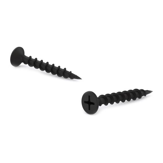Drywall Screws - #6 x 1 5/8" - Coarse Thread - Type W - Black - 5000/Pk