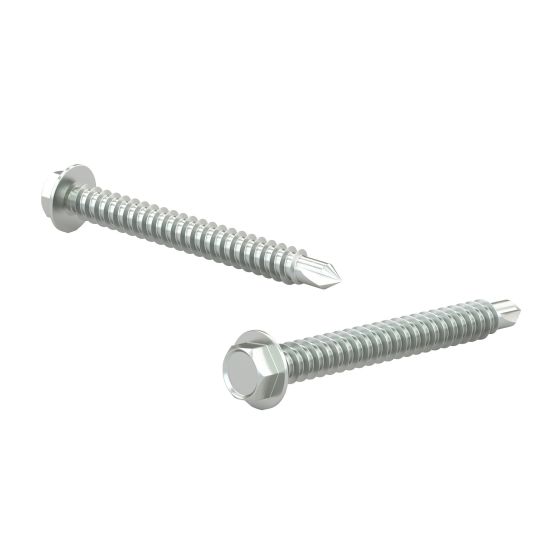 Hex Head TEK Screws - #12 x 1 1/4" - Zinc-Plated - 6/Pkg