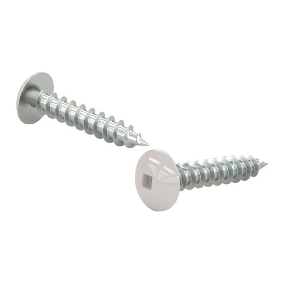 Metal Screws - #10 x 3/4" - Self-Tapping - Type A - White - 8/Pkg