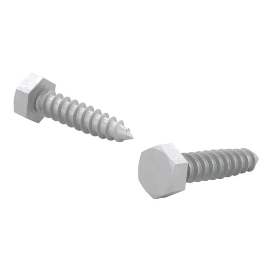 Tire-fonds à tête hexagonale, 1/4" x 1", fini galvanisé, 50/pqt