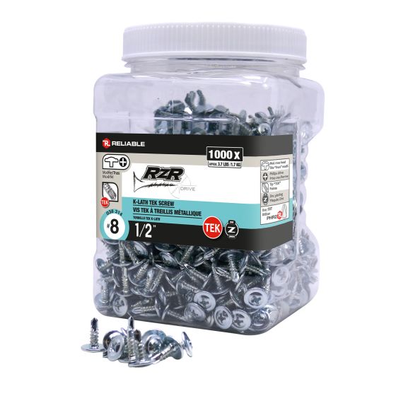 Self-Drilling Metal Screws - #8 x 1/2" - Self-Drilling - 1000/Pkg