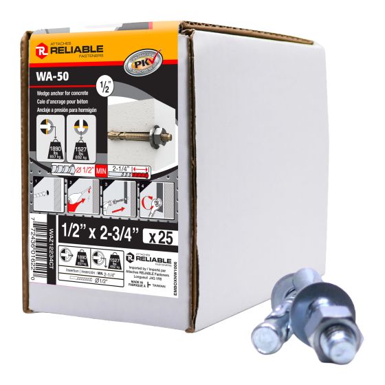 Wedge Anchors - 1/2" x 2-3/4" - 25/Pkg