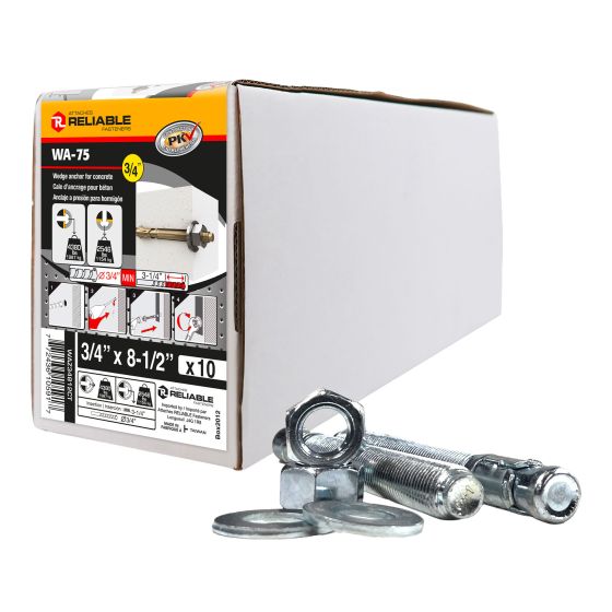 Wedge Anchors - 3/4" x 8-1/2" - 10/Pkg