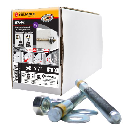 Wedge Anchors - 5/8" x 7" - 10/Pkg