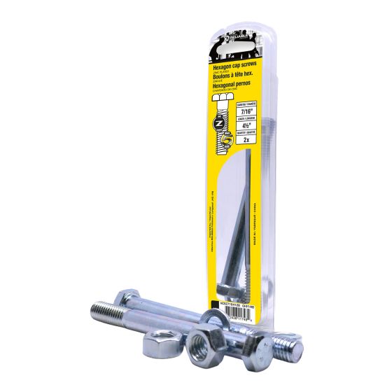 Bolts with Nuts and Washers - 7/16" x 4-1/2" - Grade 5 - 2/Pkg