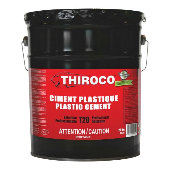 Ciment plastique THIROCO CR-20 professionnel, surfaces sèches et humides, noir, 20 kg