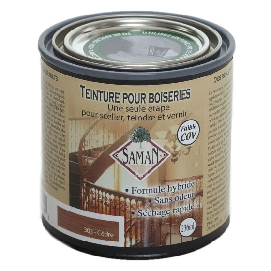 Teinture et vernis SAMAN, cèdre, 236 ml