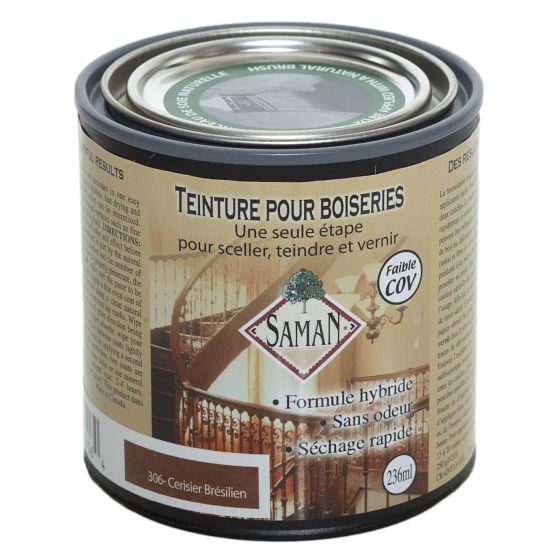 SAMAN Stain and Varnish - Brown Cherry - 236 ml