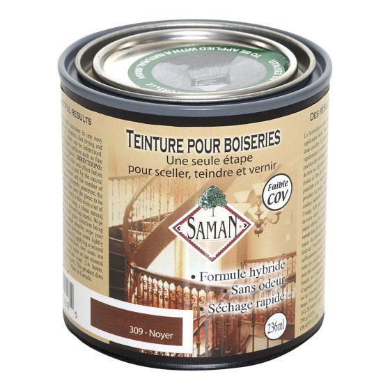 SAMAN Stain and Varnish - Walnut - 236 ml