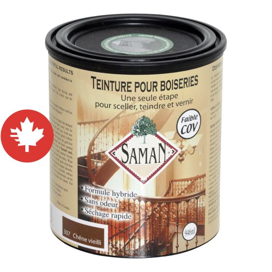 SAMAN Stain and Varnish - Aged Oak - 946 ml