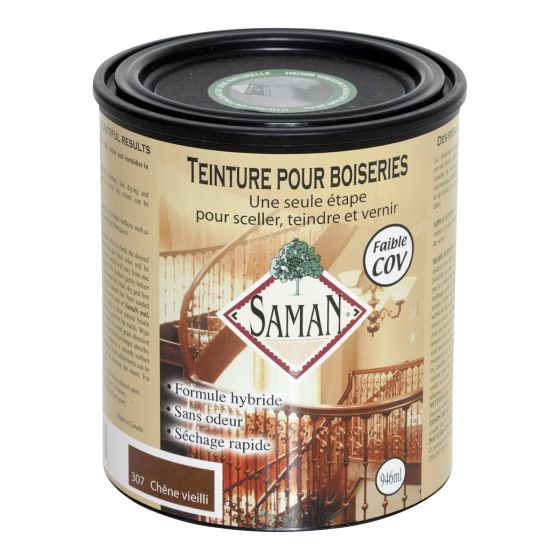 SAMAN Stain and Varnish - Aged Oak - 946 ml