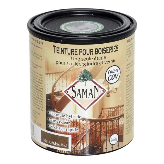 SAMAN Stain and Varnish - Dark Chestnut - 946 ml