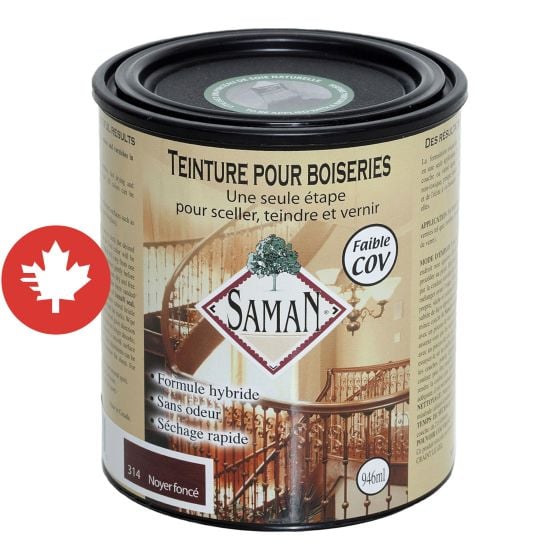 SAMAN Stain and Varnish - Dark Walnut - 946 ml