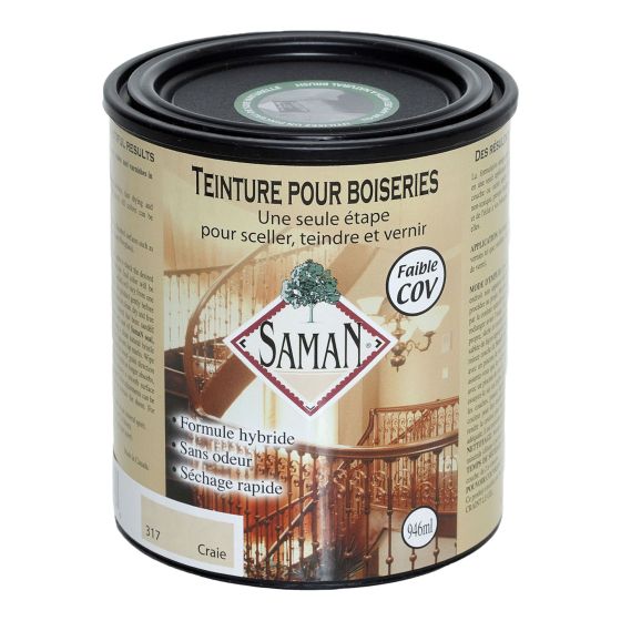 Teinture et vernis SAMAN, craie, 946 ml