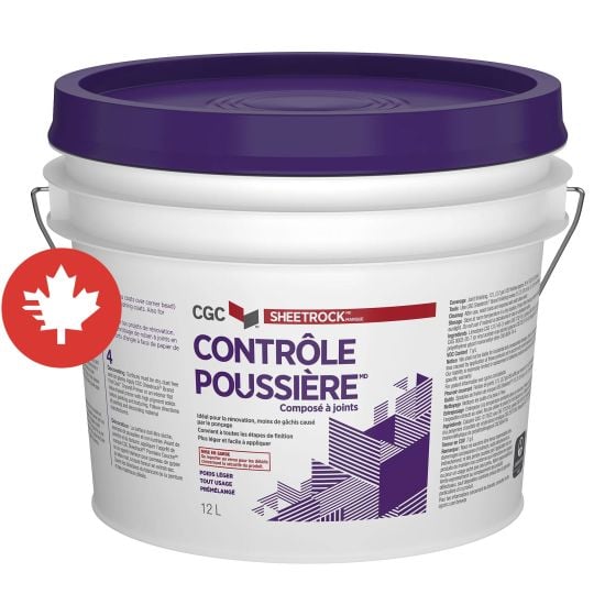 Composé à joints CGC Sheetrock Contrôle Poussière, 12 l