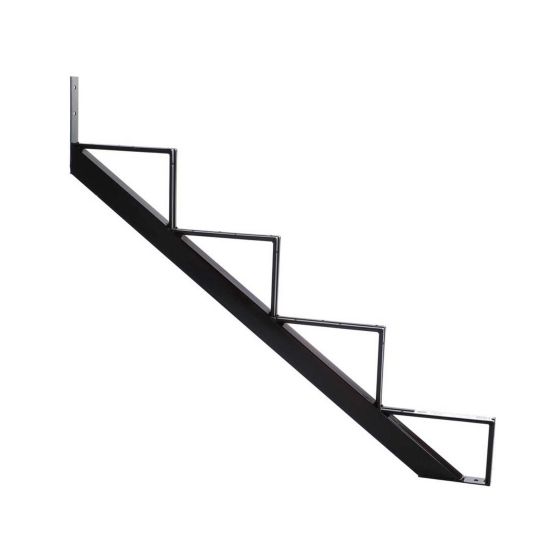 Limon d'escalier, 4 marches, 37 1/2", noir