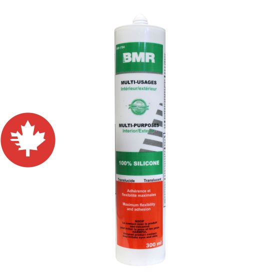 BMR 100% Silicone Multi-Purpose Sealant - 300 ml - Translucent