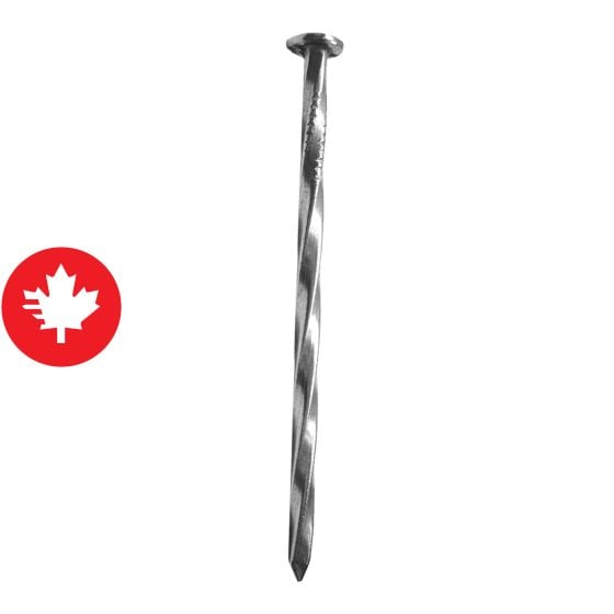 Clou d'ardox en vrille régulier, brillant, 2 1/2", 250/pqt