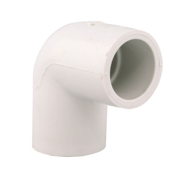 Coude S40 en PVC, 3/4", blanc