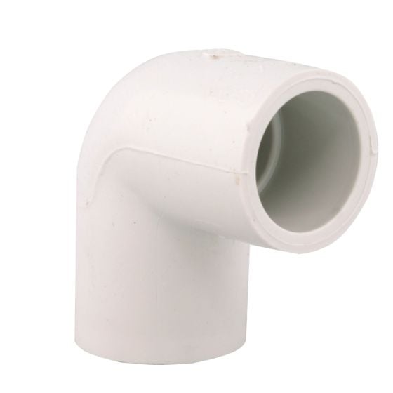 Coude S40 en PVC, 1/2", blanc