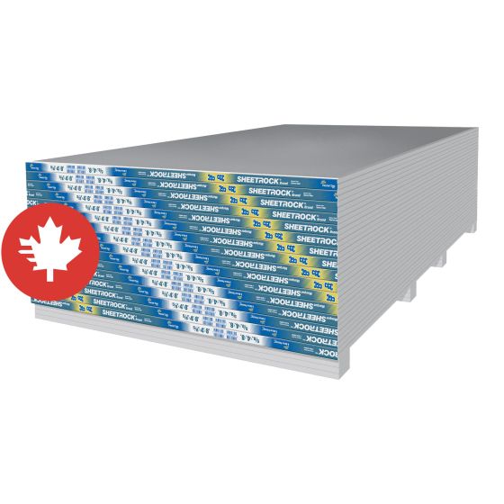 Panneau de gypse Sheetrock Ultra Résistant, Type X, 5/8" x 4' x 12'