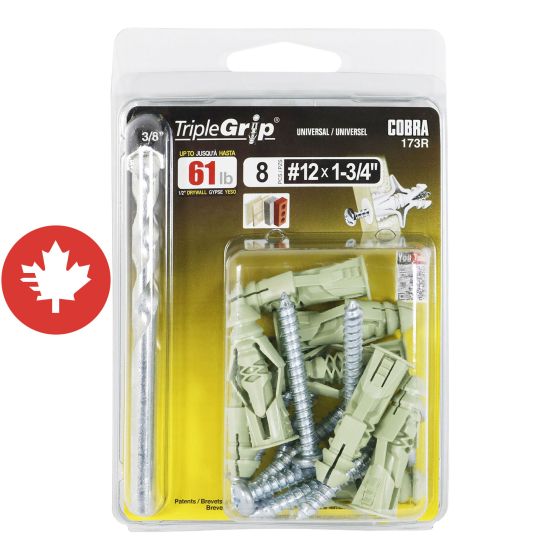 Ancrages TripleGrip #12 Vert (+ Vis) (8)