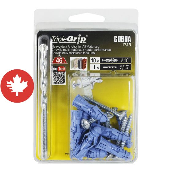 Ancrages TripleGrip #10 Bleu (+ Vis) (10)