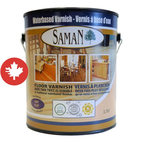 Vernis à base d'eau, mat, 3,78 l