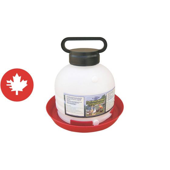 Fontaine pour volaille se remplissant par le haut Farm Tuff, blanc/rouge