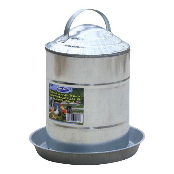 Fontaine à double paroi pour volaille, 2 gal