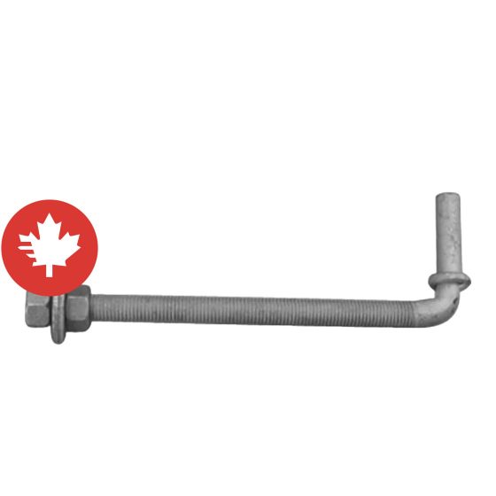 Gond en acier, 3/4" x 12"