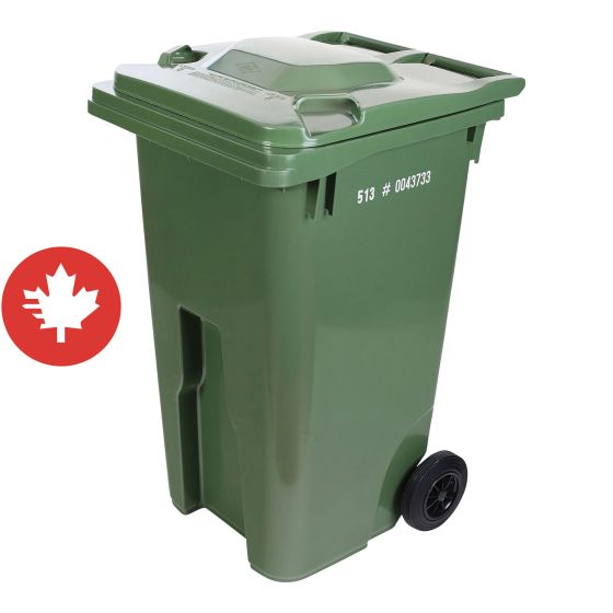 Bac sur roues à prise européenne, 240 l, vert