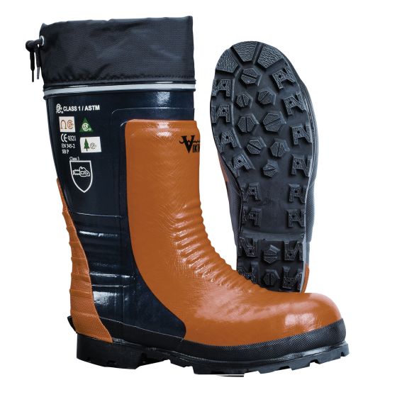 Safety Boots - Rubber - Orange/Black