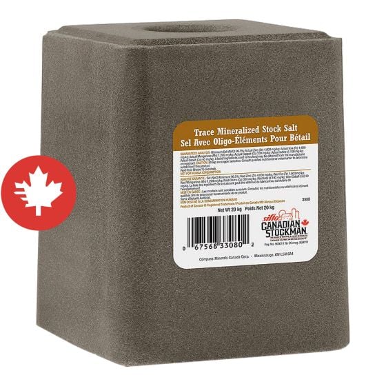 Sel ordinaire pour bétail, 20 kg, brun, oligo
