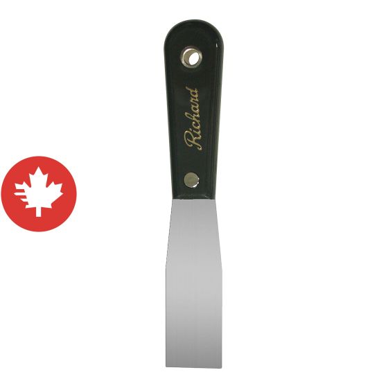 Couteau à mastic flexible, acier haute teneur en carbone, 1 1/4"