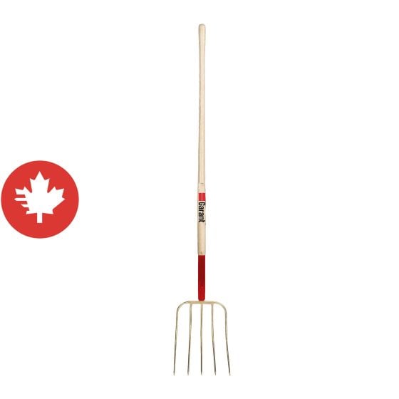 Hay Fork - 5 Teeth 13" - Forged Steel - Handle 54"