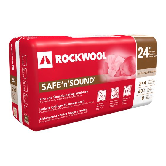 Rockwool Safe&Sound - Wood Stud - 23" x 47" x 3" - 60 sq. ft