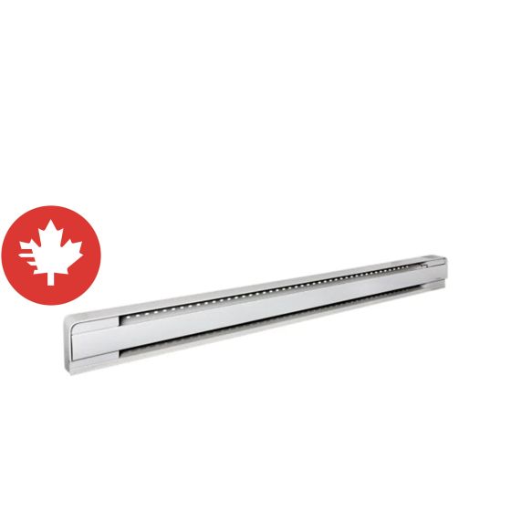 Plinthe électrique, Brava, 1 250 W, blanc, 57 1/4" x 5 ¾" x 2,56"