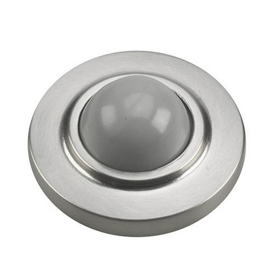 Wall Mount Door Stop - Convex - Brushed nickel - 2 1/2"