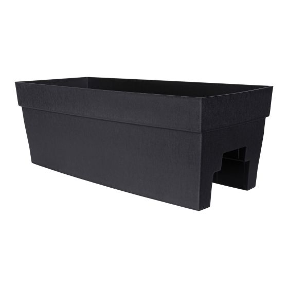 Harmony Rail Planter - 27" - Black