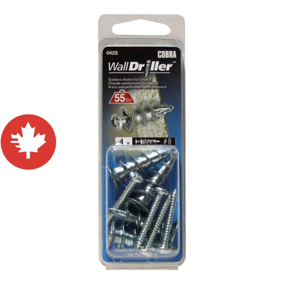 Ancrages WallDriller Zinc #8L (+ Vis) (4)