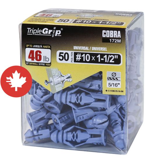 Ancrages TripleGrip #10 Bleu (50)