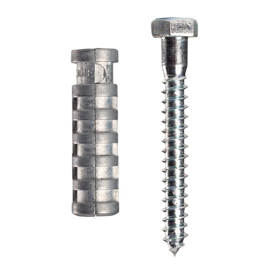 Ancres pour tire-fond, 326 lb, zinc, 20/pqt, 3/8" S