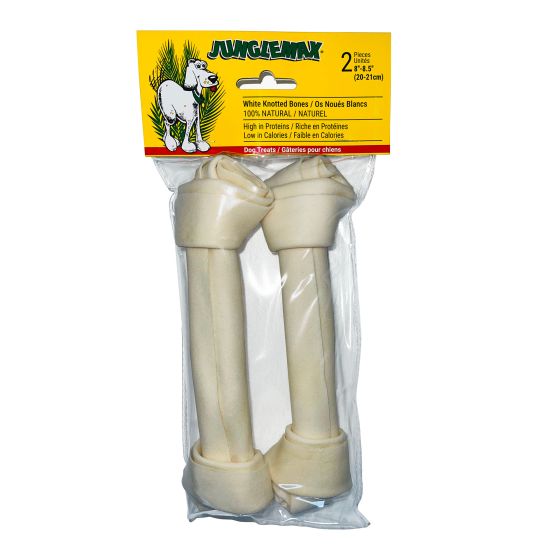 Os noué, blanc, 2/pqt, 8 - 8 1/2"