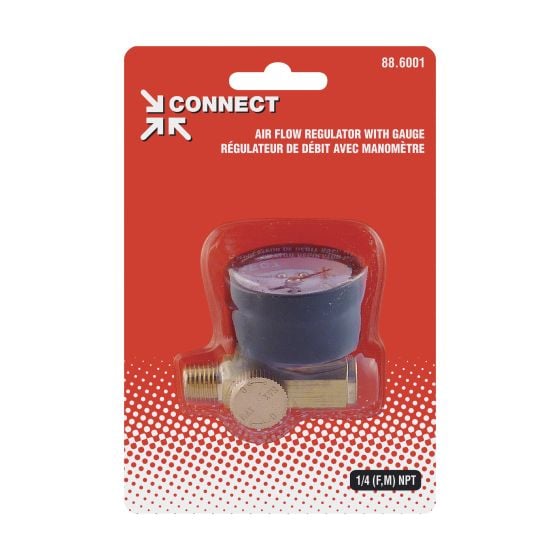 Air flow regulator with gauge